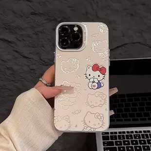 Чехол для телефона Hello Kitty, белый принт, совместим с сериями iPhone 7–17