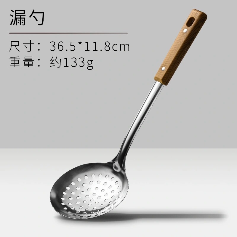 厚いステンレス家庭用キッチンは木目の取っ手のようです。|undefined