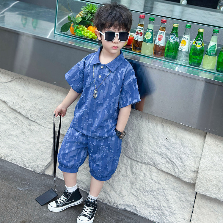 8079 Traje de verano para niños Ropa para niños 2025 Nuevo niño hermoso traje de dos piezas Casual de verano delgado Trendy