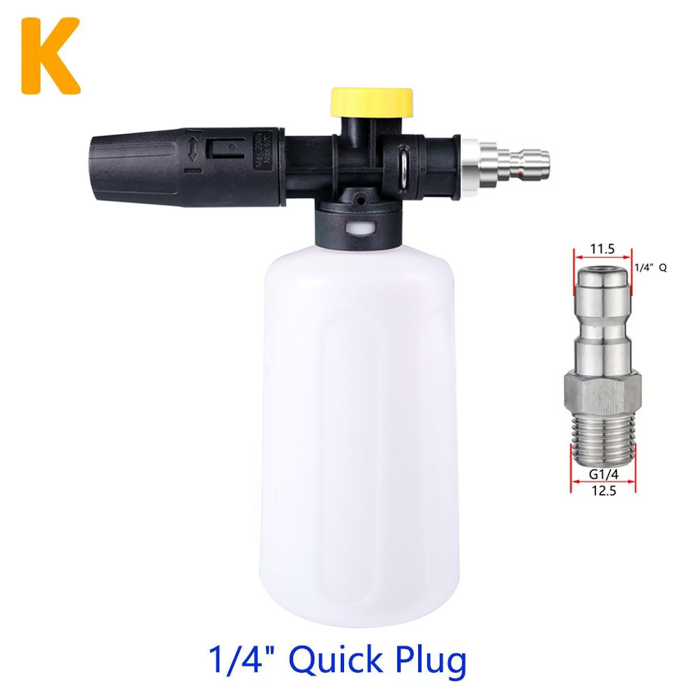 máquina de limpieza de alta presión pistola de agua de lavado de automóviles 5 boquillas de color en forma de ventilador 750 espuma de polietileno pintada cabeza de pistola de agua M22 pistola de agua
