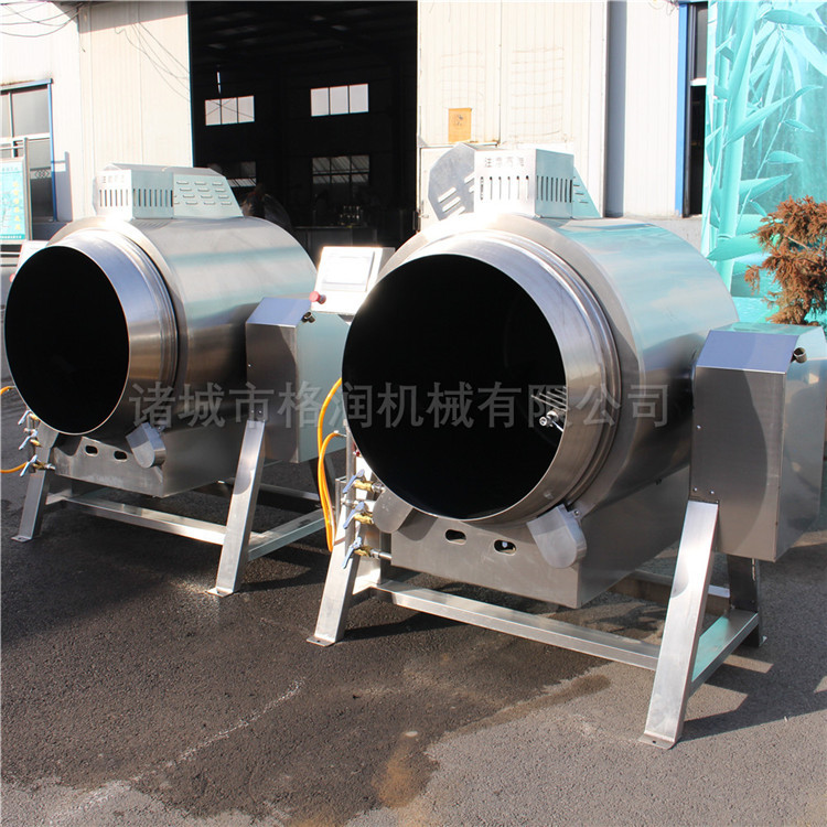 油菜籽茶叶滚筒炒制设备 全自动滚筒炒货机 燃气滚筒炒锅