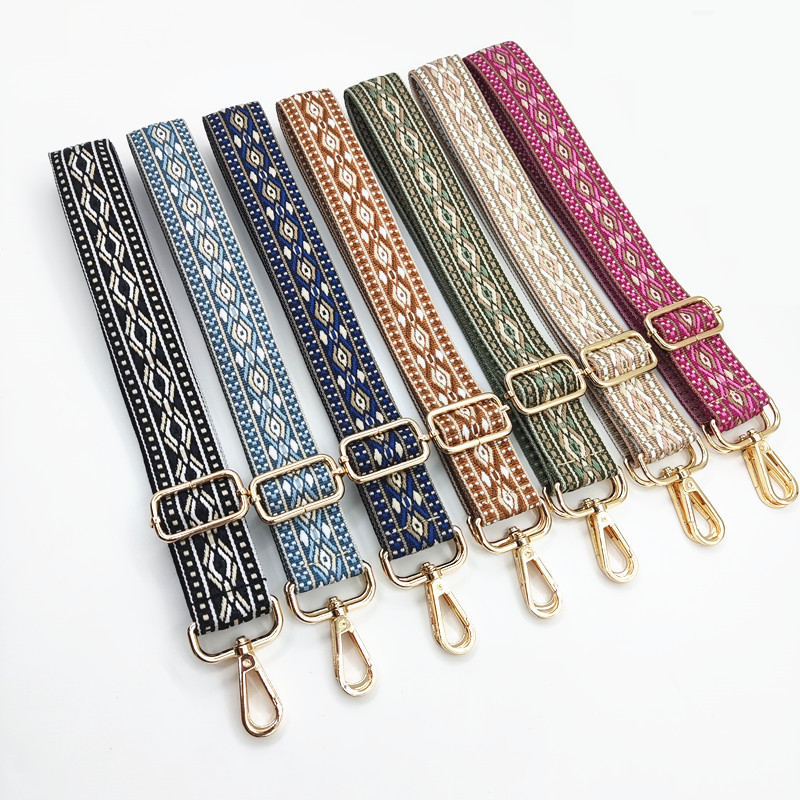 Polyester Cotton Argyle Bag Strap display picture 1