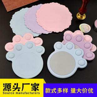 Paint seal silicone pad anti-sticking pad soft silicone paint print cooling heat insulation tool template manufacturers wholesale