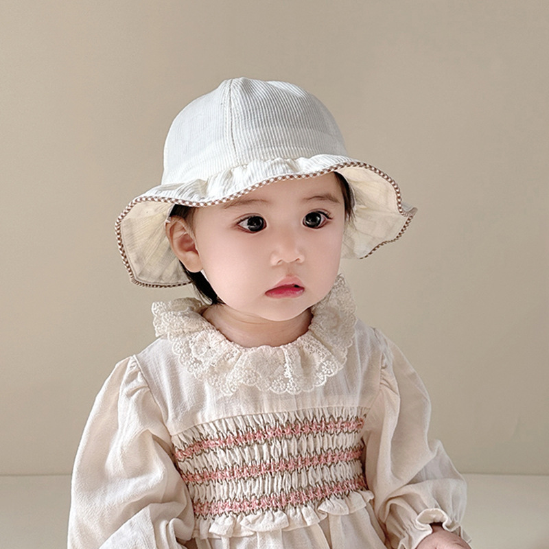 Sombrero para el sol para bebés, sombrero para niñas, primavera y otoño, estilo fino, chal de moda súper lindo, sombrero para el sol, sombrero de pescador de ala ancha ajustable