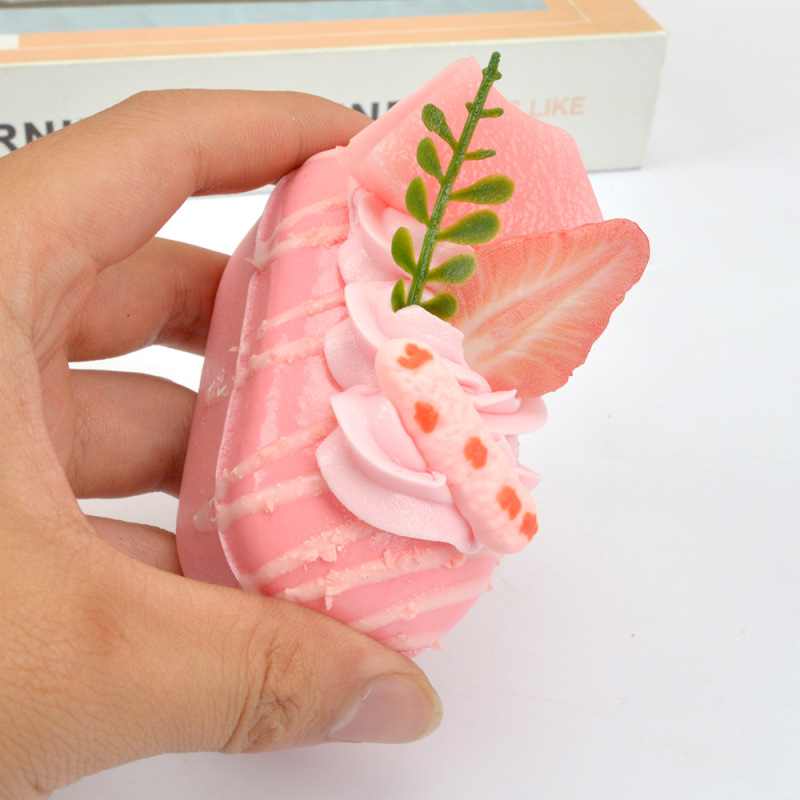 食品冷蔵庫マグネット PU クリームストロベリーケーキマグネット付きケーキルームデザートショップ装飾品冷蔵庫マグネット模擬食品|undefined