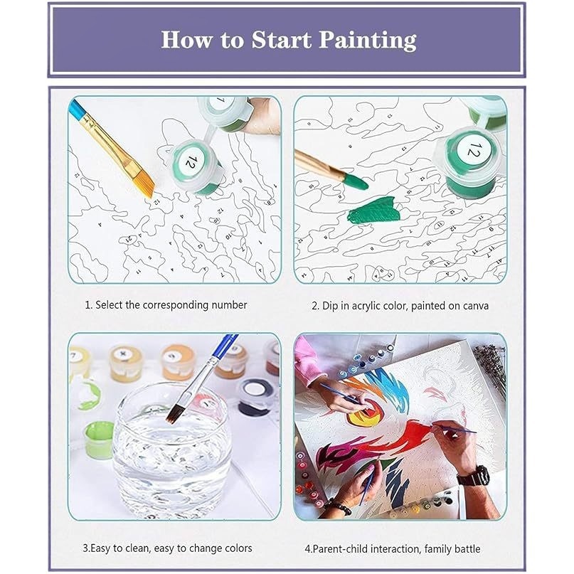 Pintura al óleo digital DIY paisaje nocturno estrellado pintura decorativa acrílico descompresión manual curar pintura colgante