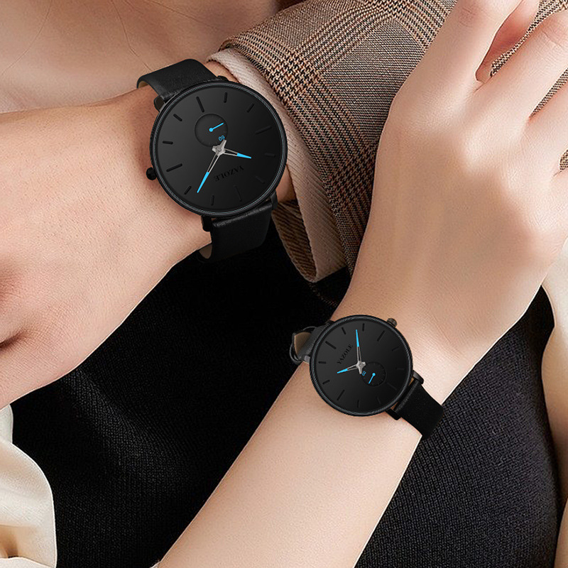 Orologio da polso al quarzo semplice impermeabile e luminoso notturno abbinato per coppie, regali per studenti maschi e femmine_voghion.com