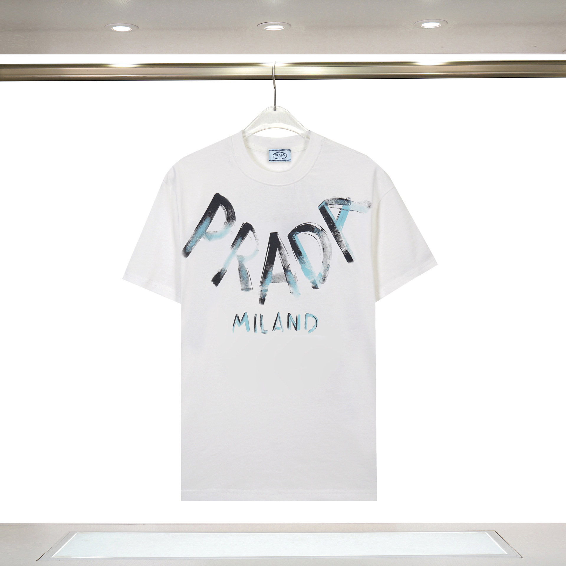 Moda transfronteriza Pujia pareja de manga corta tendencia de verano personalidad creativa color PRA letras impresas camiseta femenina