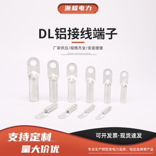 Dl Aluminum Terminal Block Cable Aluminum Terminal Nose Plug Oil Wire Ear Cold-Pressed Terminal Aluminum Nose Custom Wholesale
