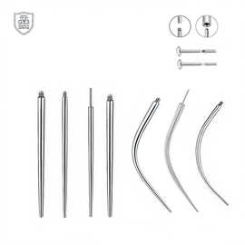 钛钢引导针穿孔螺纹插针弧形引导杆弯鼻钉耳骨钉眉钉穿刺辅助工具