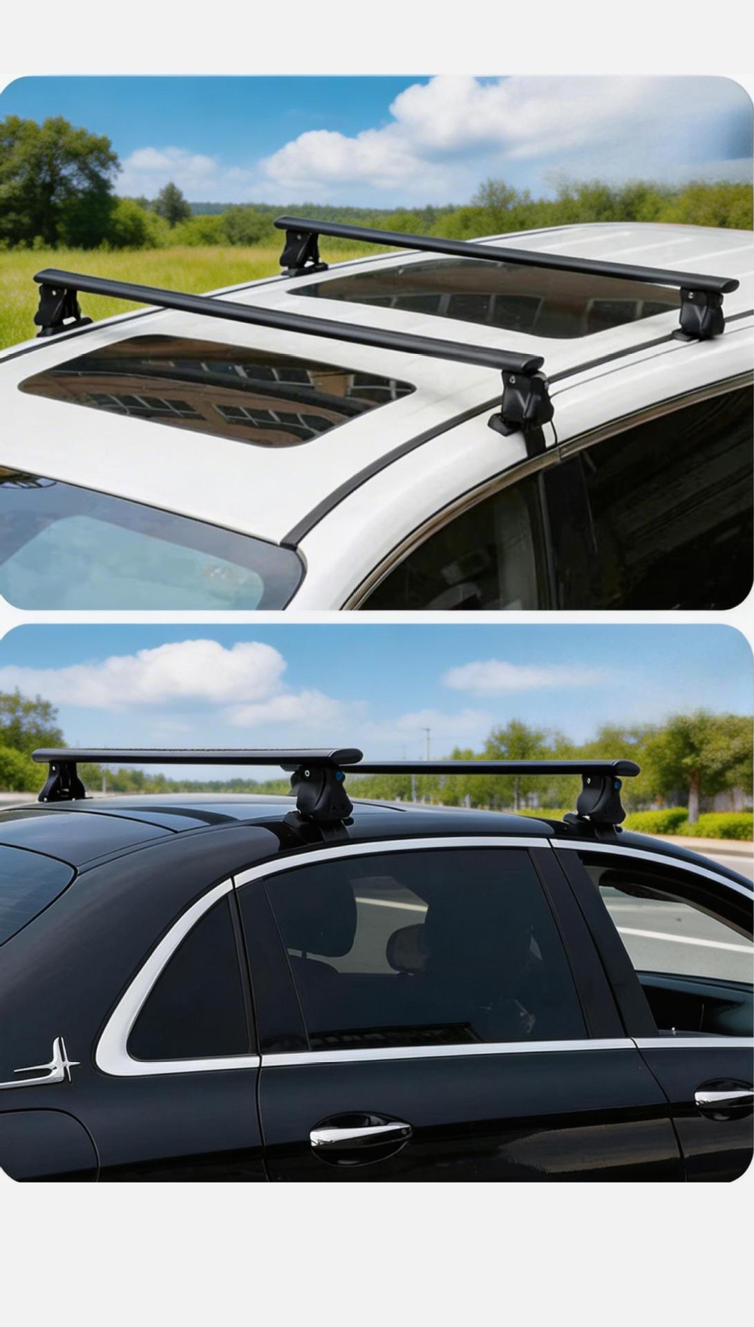 Car Roof Rack Crossbar, Universal for Sedans and Suvs, No-Drill Aluminum Alloy Tiger Claw