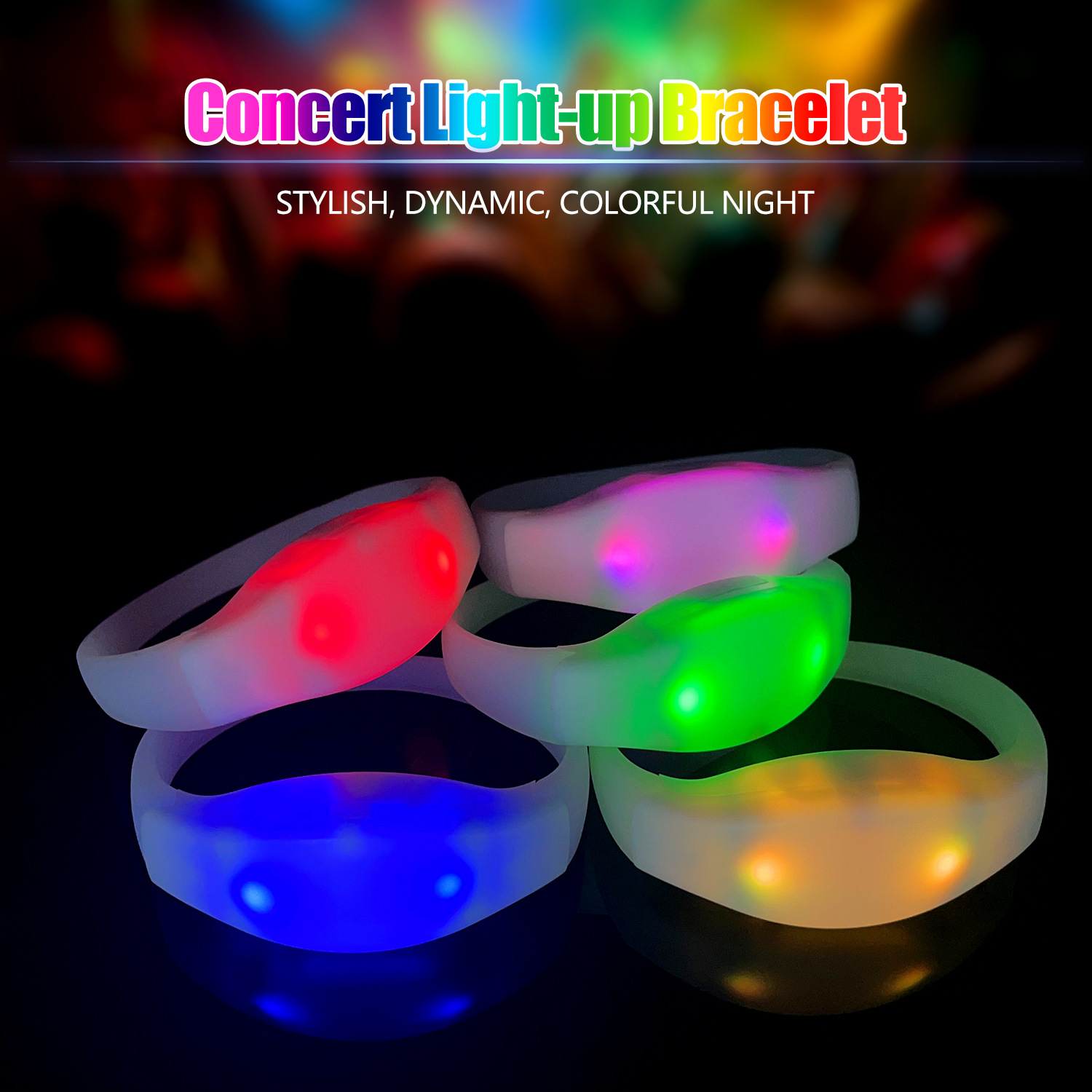 Brazalete luminoso control remoto control central partición festival de música props de animación fluorescente LED festival de música esencial LED iluminación