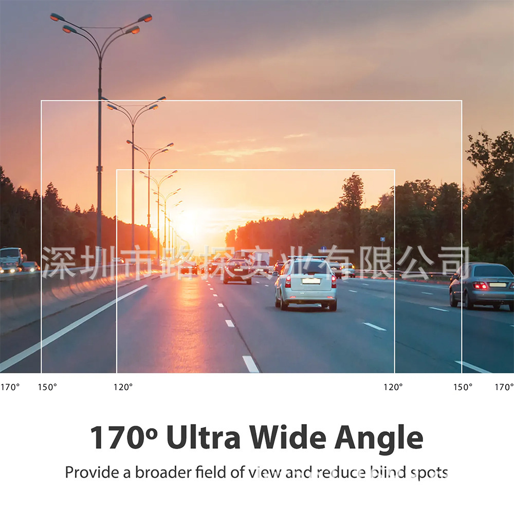 New 3inch Quad-Camera HD Dash Cam with Infrared Night Vision, IPS HD Screen, and WiFi Mobile Connectivity