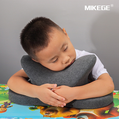 午休枕靠枕教室桌面儿童趴睡枕学生记忆棉午睡枕睡眠冰丝