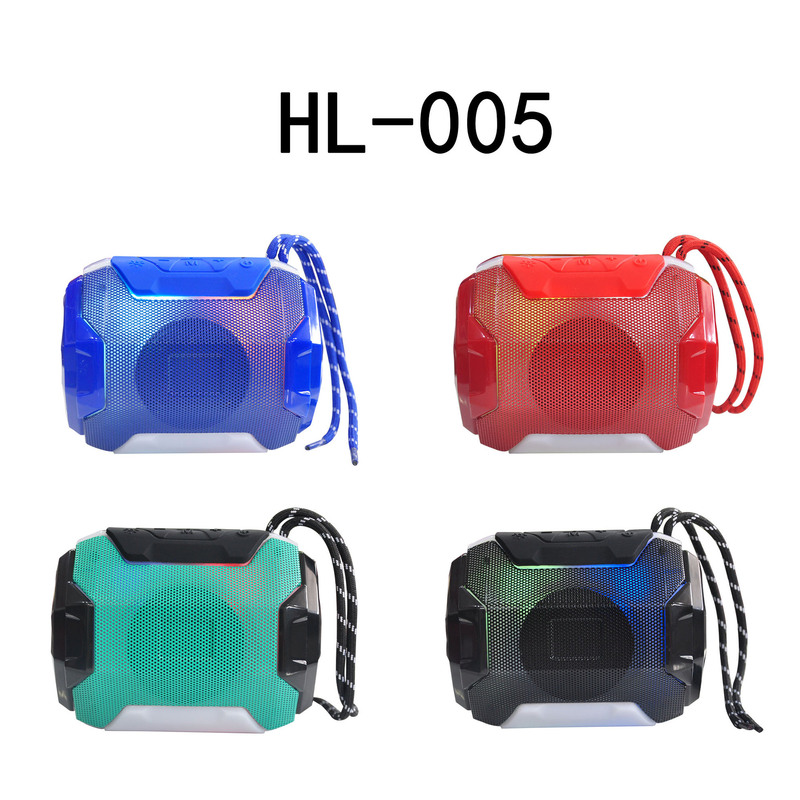 Cross-Border Bluetooth Speaker Portable Led Colorful Light Wireless Audio High-Quality Bass Portable Card-Insertable Speaker