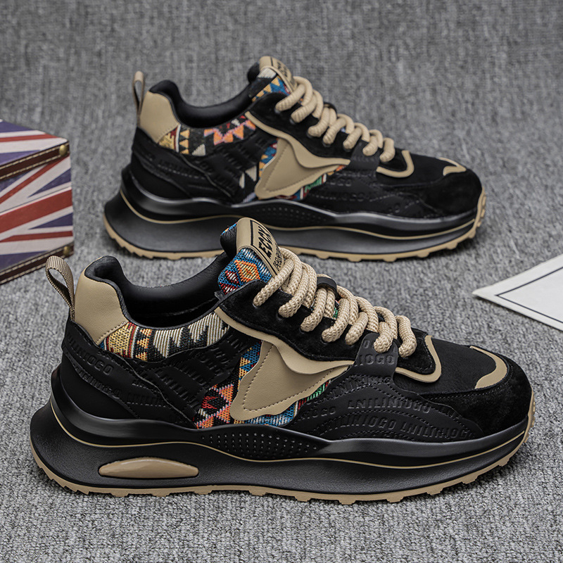 Men's Shoes 2025 Spring New Casual All-match Comfortable Shoes Fashion Trend Niche Non-slip Wear Retro sneaker