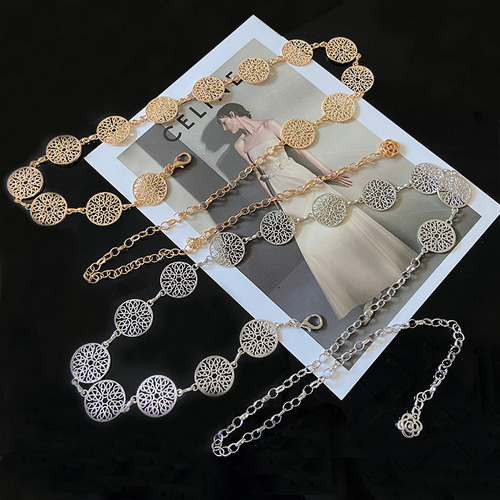 Metal belt for women summer student Korean new decorative suit dress ins trendy waist chain women's accessories