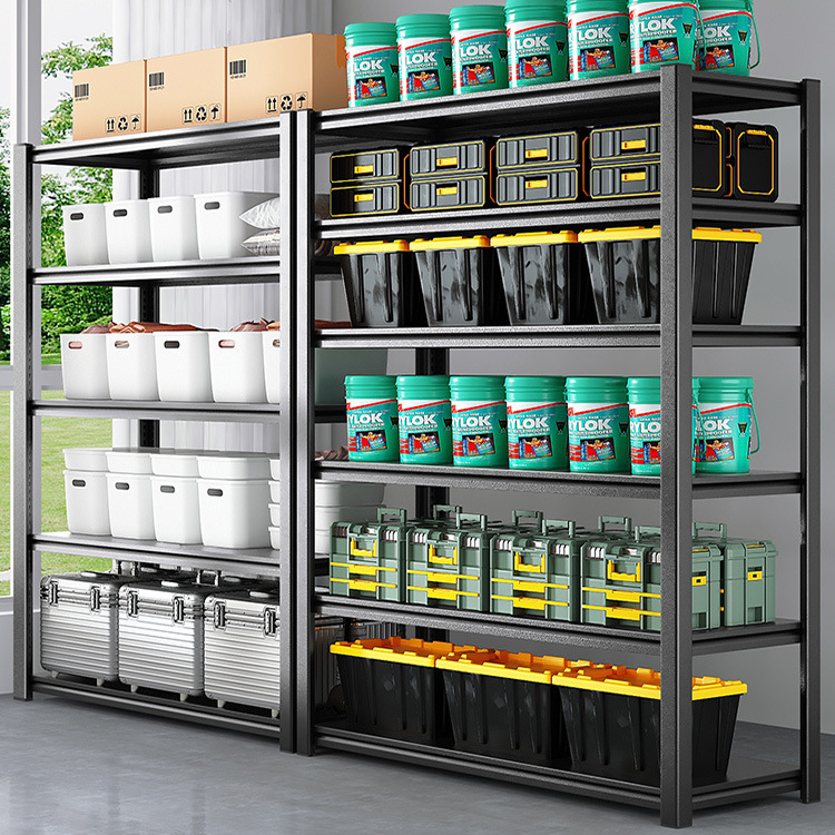 家用货架置物架多层落地仓库阳台储物架杂物间角钢超市加厚收纳架