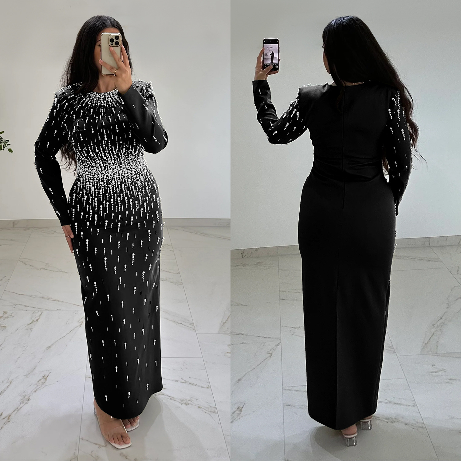 C7767 AliExpress transfronterizo Amazon 2026 nuevo vestido de mujer de diamantes calientes vestido de cadera ligero vestido de cena de lujo