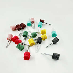 Color nylon fiber polishing wheel 3MM handle vegetable melon deburring rust removal grinding head metal wire drawing