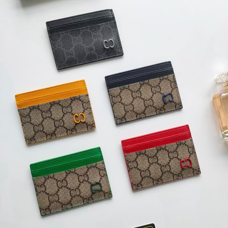 New European and American Trendy Brand Card Holder Metal Label Card Holder Ins Export Bank Card Holder Stripesd Coin Purse New European and American Trendy Brand Card Holder Metal Label Card Holder Ins Export Bank Card Holder Stripesd Coin Purse