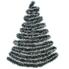 跨境墨绿白边毛条10米拉花彩条生日派对商场装饰布置圣诞用品批发