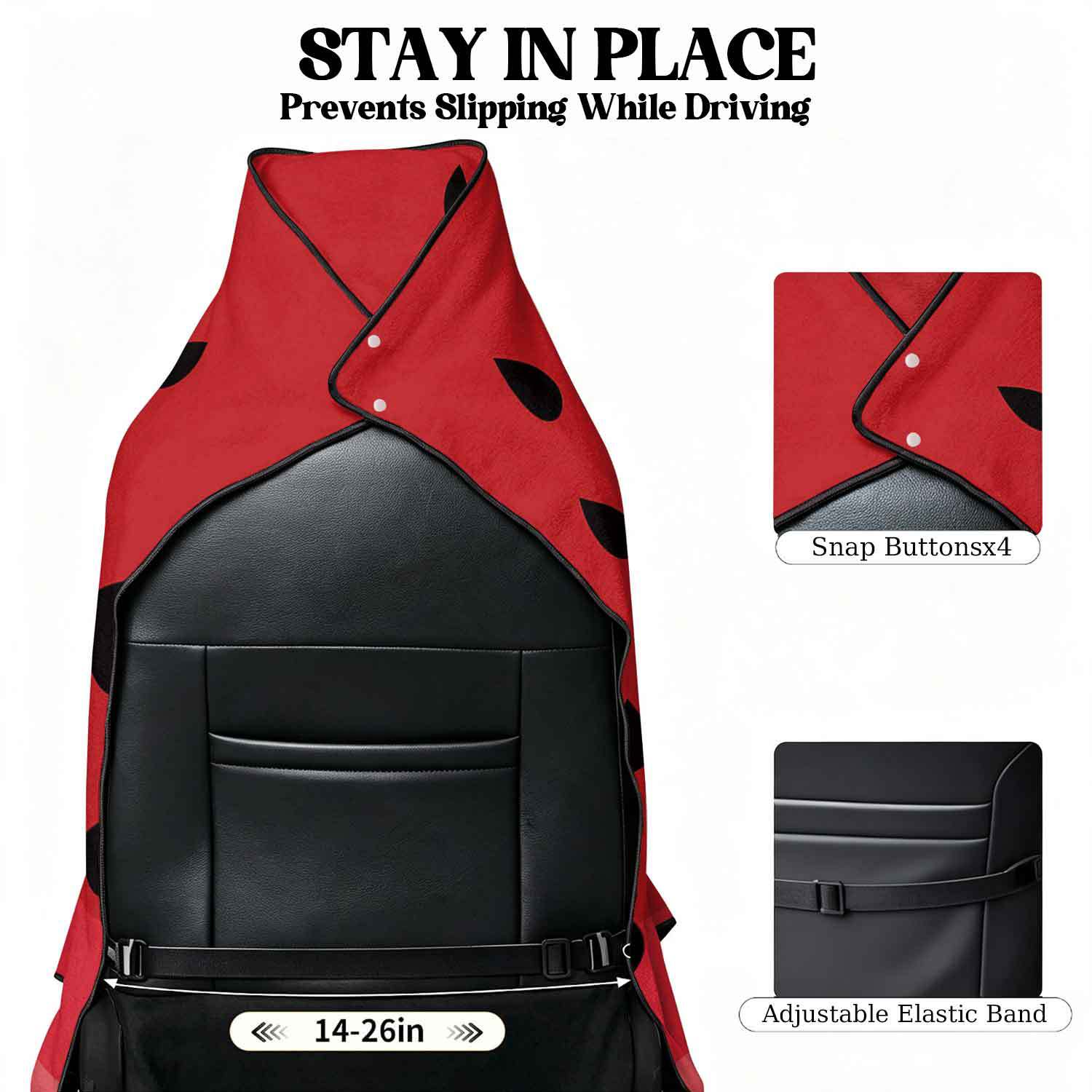 2-piece dual-use car seat cover, ultra-fine fiber, can be used as a beach towel, printed car protective seat cover 13