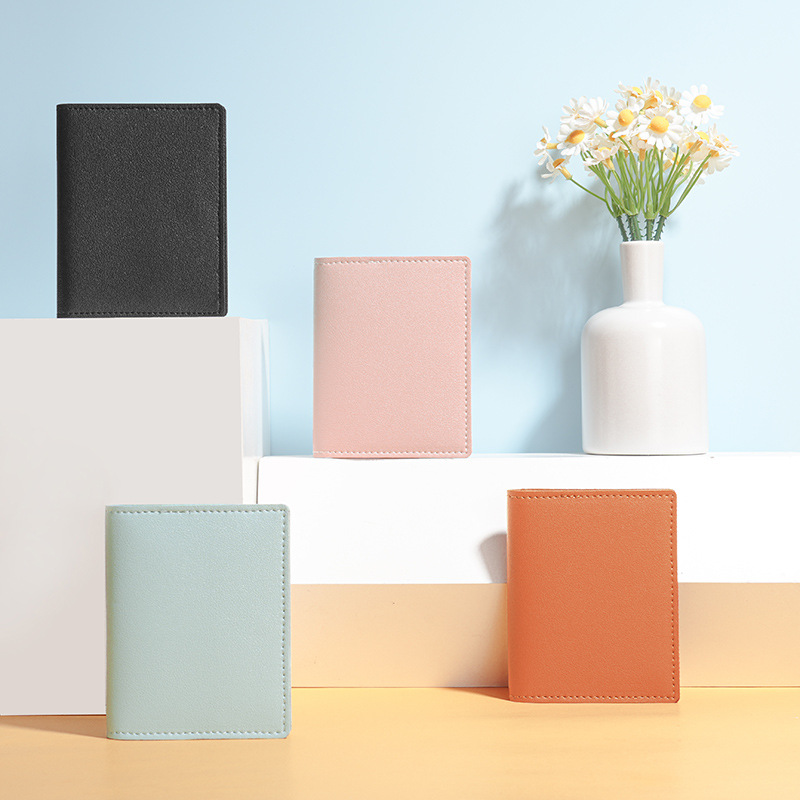 Tarjetero compacto ultrafino corto para tarjetas bancarias, billetera para licencia de conducir, versión mini simple, tarjetero integrado para tarjetas de acceso para mujer