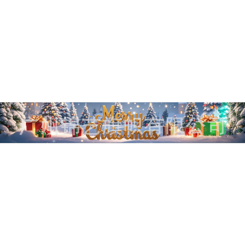 クロスボーダークリスマスパーティー装飾バナーサンタクロース雪だるまクリエイティブフラッグアレンジメント雰囲気バナー|undefined