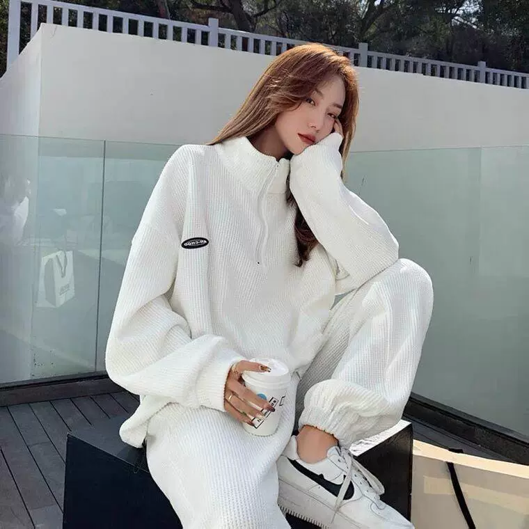 Женский Oversized осенний костюм, японский стиль набор, простой элегантный дизайн, размеры S–XL
