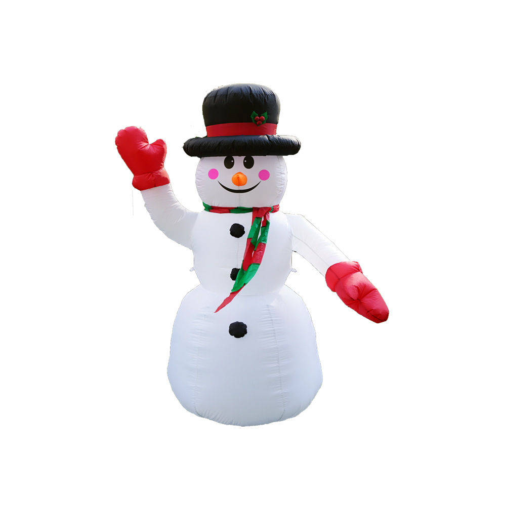 Muñeco de nieve dibujos animados inflables modelo de aire inflables accesorios de decoración de la plaza del centro comercial