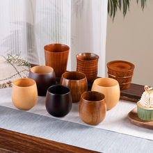 日式创意大肚杯耐高温茶水杯高颜值马克杯复古啤酒杯酸枣木办公杯