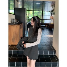 切糕自制小个子新款早秋新款裙子女针织衫毛呢外套连衣裙套装