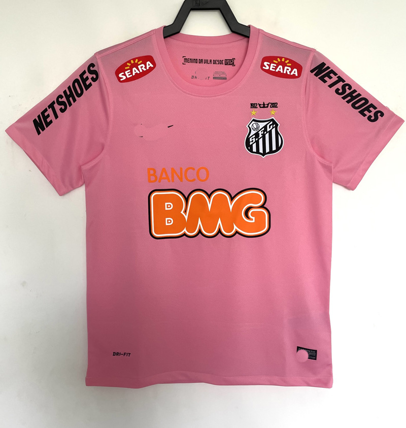 2012-13 Santos rosa con charreteras