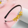 Children's cartoon universal headband with bow to go out, cute scalloped hairpins for elementary school students, hair accessory