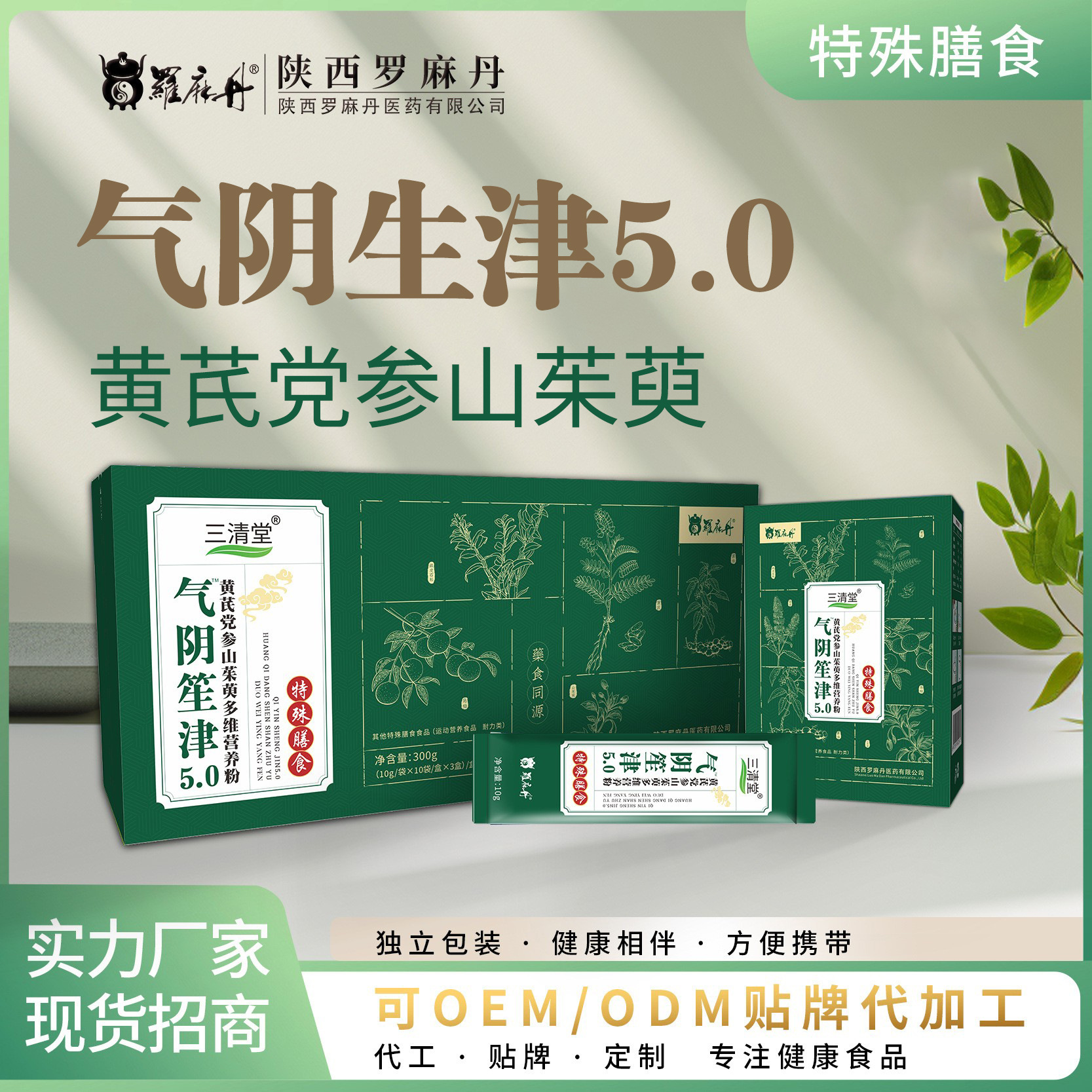 气阴笙津黄芪党参山茱萸营养粉特殊膳食营养粉源头厂家血糖管理