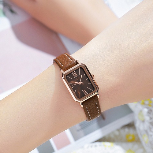 Cardigan Diins niche high-end sense women's watch Korean version student rectangular retro quartz watch for women