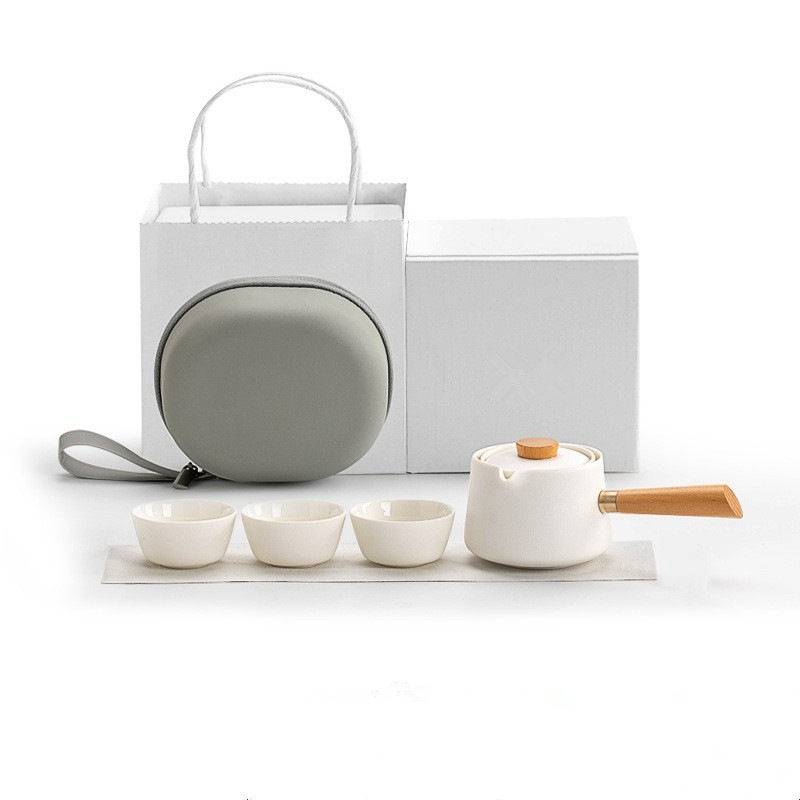 Rotating Bubble Automatic Tea Pot Kung Fu Tea Set Travel Home Ceramic Lazy Tea Maker