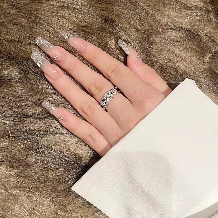 Minimalist Knotted Hollow Ring Designer Adjustable Unique Style_voghion.com