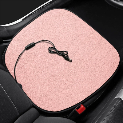 Cigarette Lighter Car Cushion, Multi-function pad - teddy-velvet-usb-square-pad-iceberry-powder-leaflet
