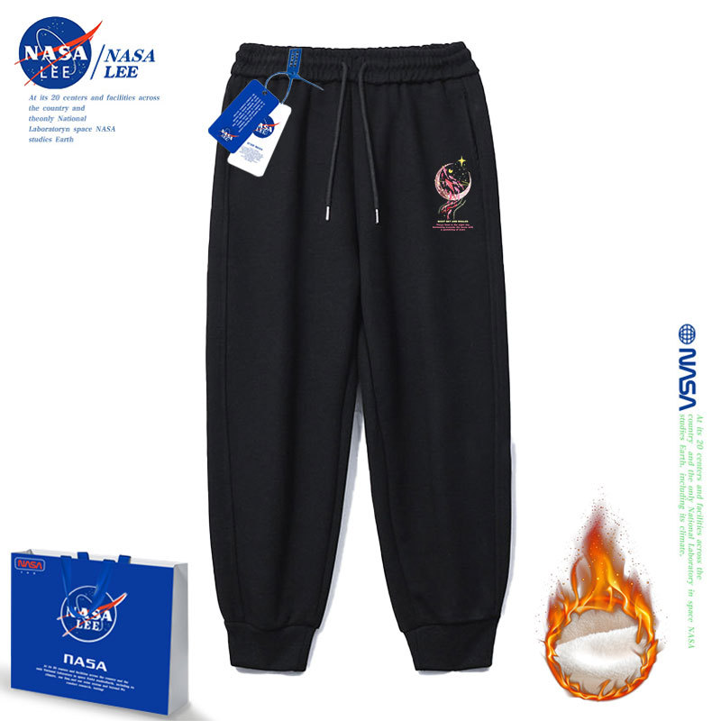 블랙 레드 차트 바지 기모