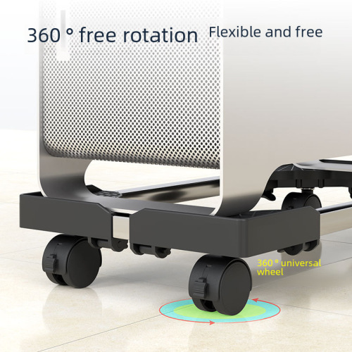 Computer Host Stand Swivel Wheels Adjustable Case Base Home Office PC Stand Computer Riser