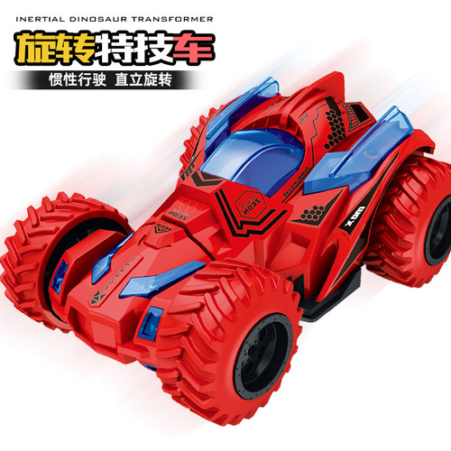Cross-border car children's four-wheel drive inertia off-road vehicle stunt dump truck boy deformed toy car street stall wholesale
