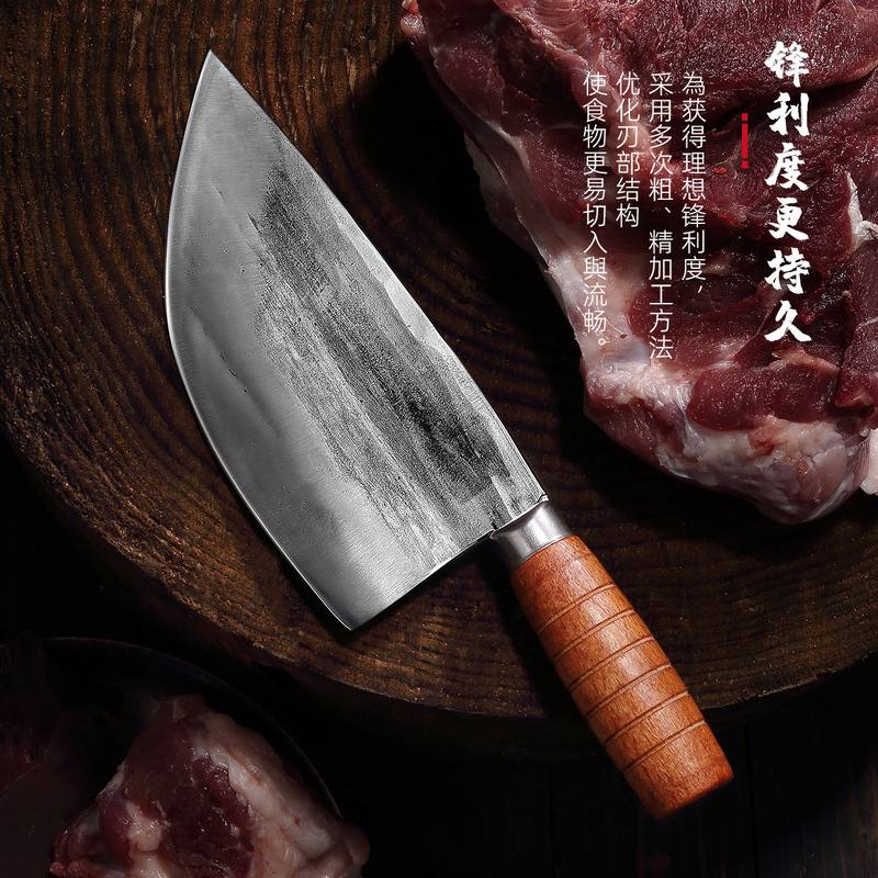 陽江鍛造解体包丁、鋭利な骨抜き包丁、木製柄シェフ専用豚肉包丁セット|undefined