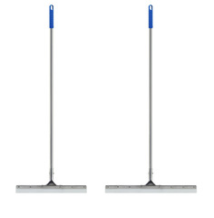 Floor Scraper, Water Squeegee, Home and Hotel Use, Sanitary Room and Commercial, Large Silicone Scraper with Push Brush