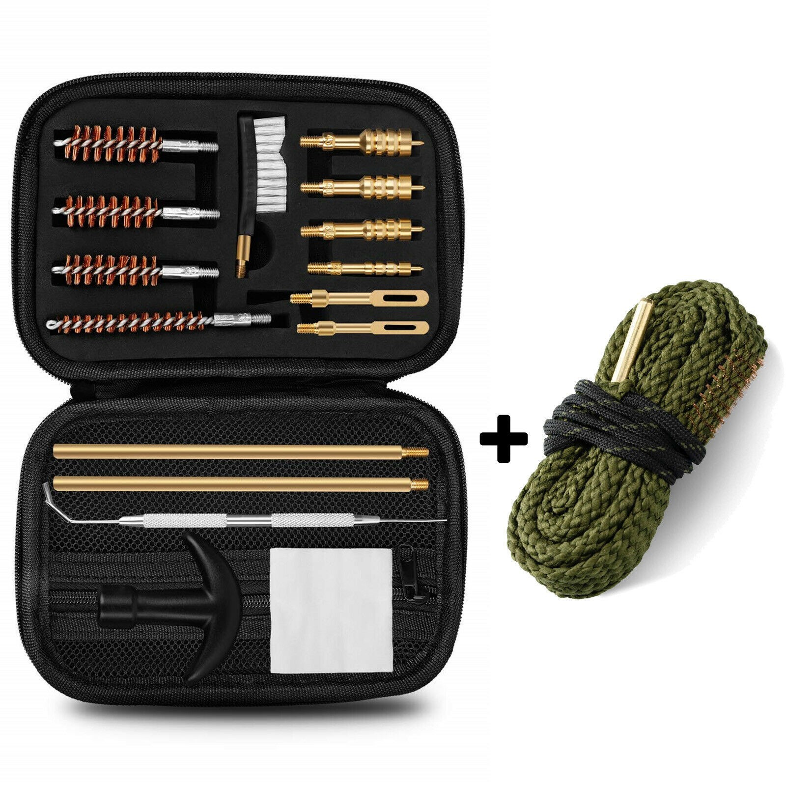 Procesamiento personalizado cepillo de arma transfronteriza arma de fuego dragado multifuncional limpieza y mantenimiento tubo de cepillo herramienta de limpieza de arma cepillo de cobre fósforo