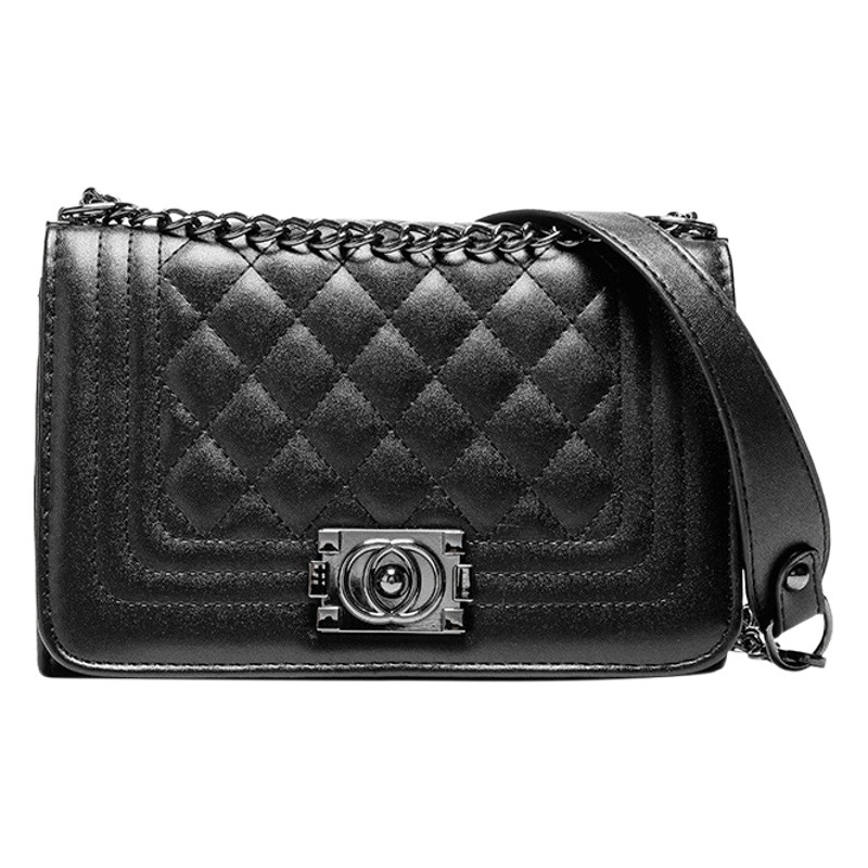 Bolso de las mujeres Nuevo 2024 Chanel estilo rombo cadena bolsa de Internet de la celebridad simple bolsa de mensajero del hombro ocasional pequeña bolsa cuadrada