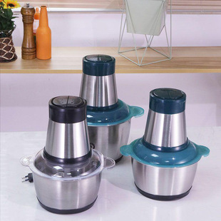 Electric Meat Grinder Customized Small Household Double Gear Stuffing Machine Stainless Steel Cup Fast Multi-Purpose Mixer Meat