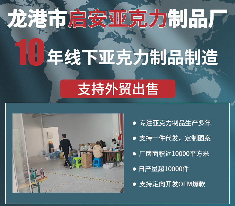 亚克力钥匙扣定制动漫周边卡通立牌 双面广告链小礼品挂件定做详情2