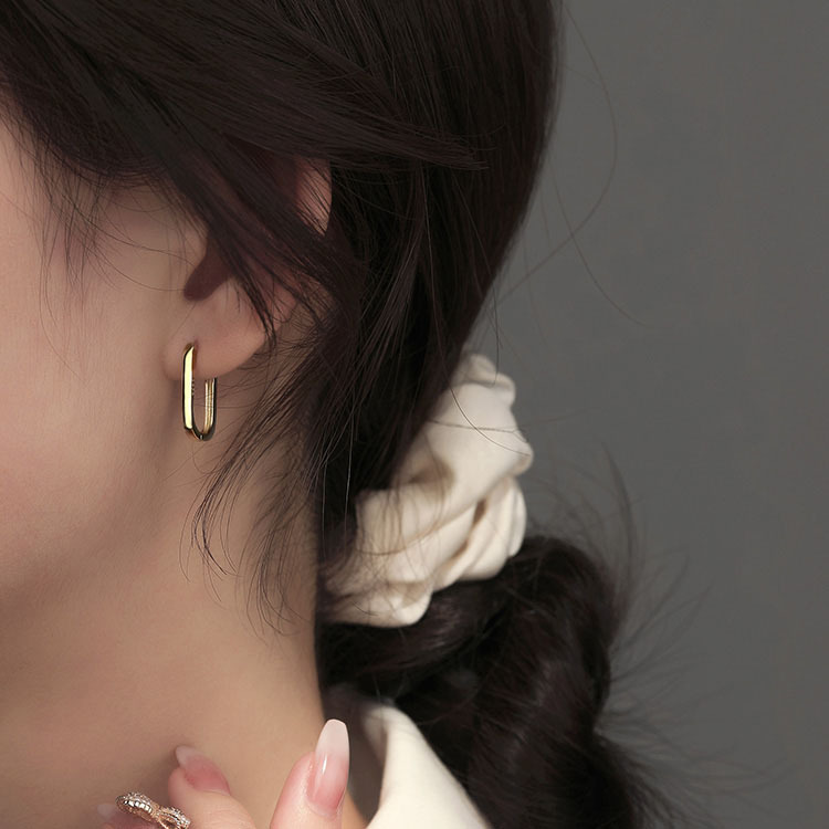 Joyería de plata pendientes cuadrados nicho diseño elegante de las mujeres pendientes de plata 2021 nuevos pendientes de moda